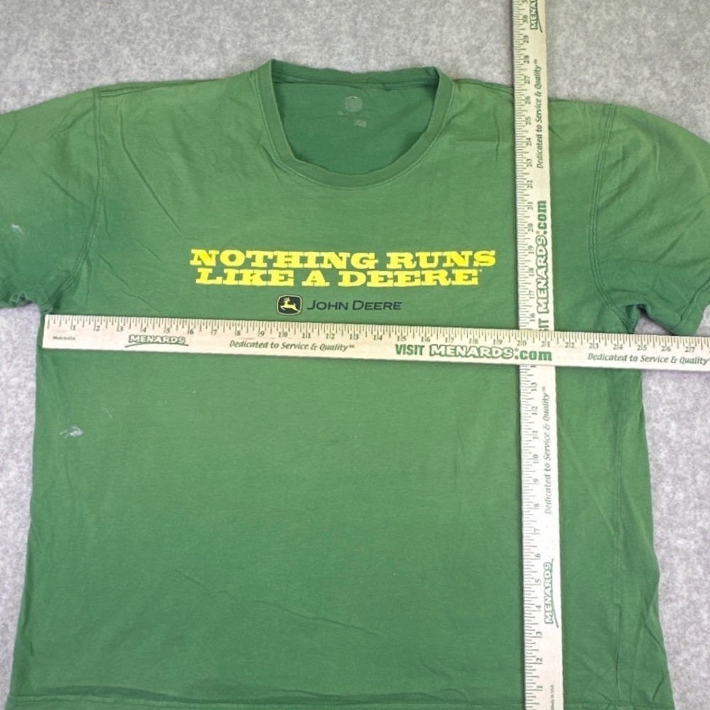John Deere Men's "Nothing Runs Like A Deere" Graphic T Shirt Green Size Large - Picture 5 of 5